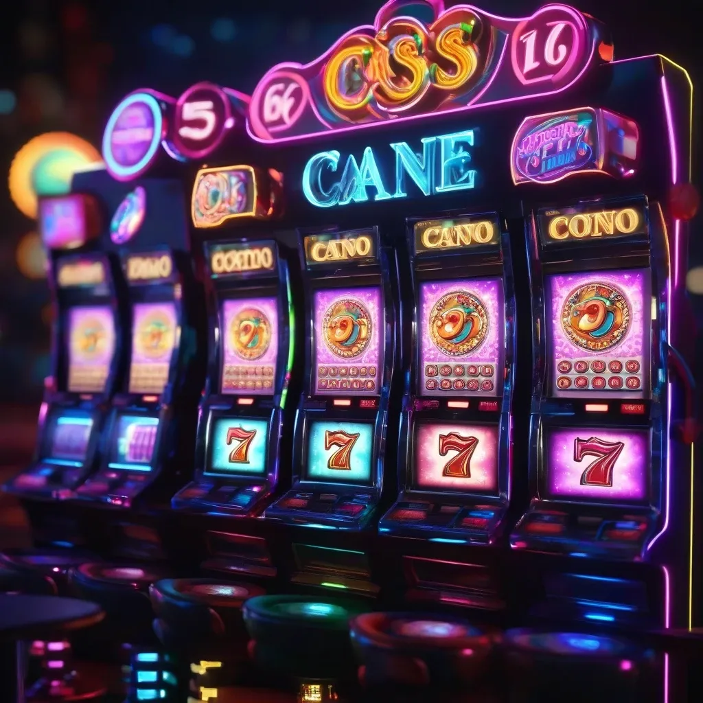 Slot Machine Neon Glow